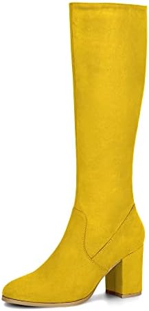 Amazon.com | Soda Sonia ~ Women Knee High Chunky Block Heel