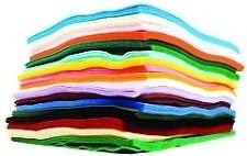 Family Pack of Acrylic Felt - 30 A4 Sheets in 15 Assorted Colours