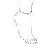 Bling Jewelry Protection Amulet Turkish Multi Color Charm Slender Evil Eyes Anklet Link Ankle Bracelet For Women Teen .925 Sterling Silver 10 Inch