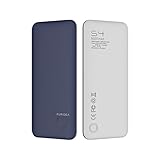 PURIDEA S4 6600mAh 2.4A Output Portable Charger, Dual USB Power Bank External Battery Backup Pack (1.5A Input Li-polymer Battery Banks) for Apple iPhone 5 6 Plus Samsung HTC Nokia LG Sony,Navy Blue