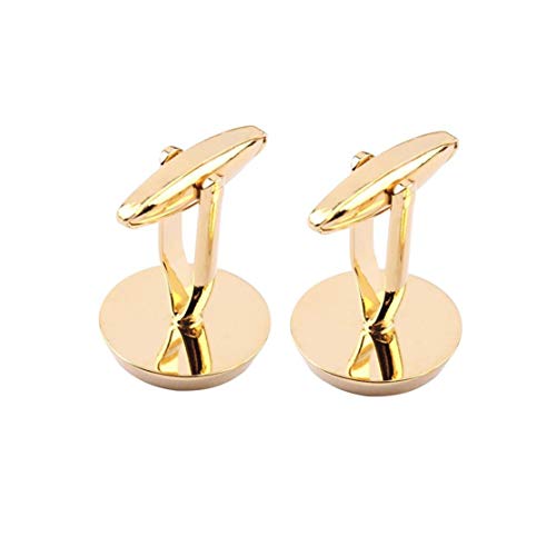 Gold&Black Color Round Mens Wedding Party Gift Shirt Cuff Links Cufflinks Drop Shipping Wholesale Wedding Accessories