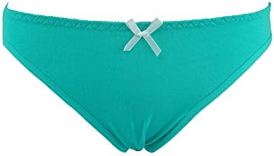 Women Sexy Cotton Thongs Intimates Briefs Tangas Ladies Panties(6 Pack)Dark Green XL