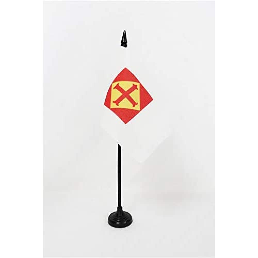 AZ FLAG Spanish Confederation of Autonomous Right-wing Groups Table Flag 4'' x 6'' - CEDA Desk Flag 15 x 10 cm - Black plastic stick and base