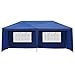 Outsunny 10' x 20' Pop Up Canopy Tent with 4 Sidewalls, Heavy Duty Tents for Parties, Outdoor Instant Gazebo with Carrying Bag for Garden, Patio, Blue