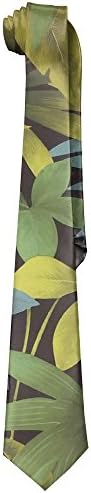 Parrot Jungle Motif-leaf Gentleman Cool Fashion Tie Classic Stripe Men's Necktie