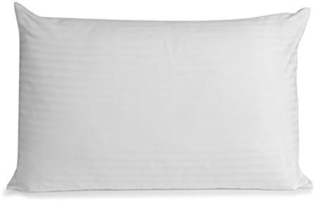 Queen Size Cotton Rich Dobby Pillow Filled with Premium Soft and Fluffy Poly Fiber Fill - Hypoallergenic, Dust Mite Resistant - 100% Satisfaction Guarantee - Crafted in USA (Single Pack)