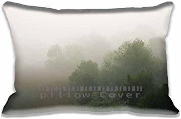 Generic Throw Cover Foggy Landscape, Bulgaria Pillow Cases Cushion Covers 16x24 Inch