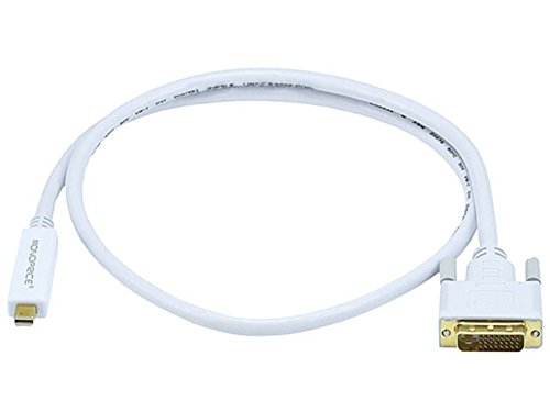 Monoprice 105998 3-Feet 32AWG Mini Display Port to DVI Cable - White