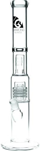 SCIENTIFIC LAB 13-480 - DIAMOND GLASS WP SUPER GRID PERC SPLASHGUARD 18" CLEAR FEMALE 18MM