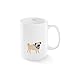 FRINGE STUDIO Happy Pug Mug, 12 liquid ounces