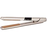 Cricket Ultra Smooth Professional Flat Iron Hair Straightener - Ceramic Plates Infused Hair Iron with Argan Oil &amp; Keratin Protein - High Power Fast Heat Up to 450&deg;F - Automatic Shut-Off - Champagne
