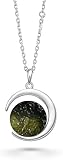 LYRA JEWELS Real Crystal Moldavite Pendant Necklace