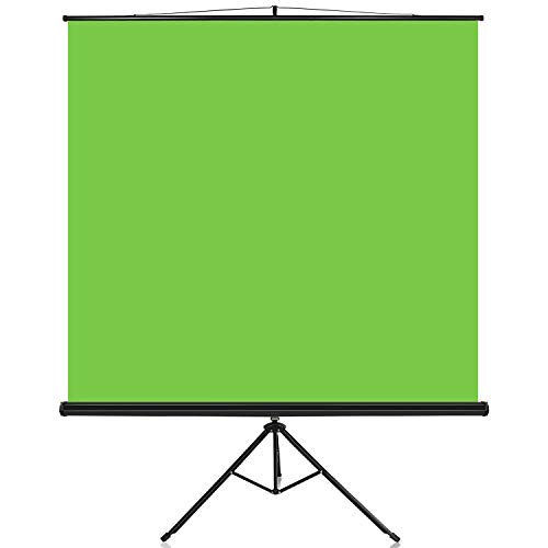 Yesker Green Screen Photo Video Studio Backdrop Mounts On Tripod Portable Anti-wrinkle Collapsible Chroma Key Panel Background with Aluminum Alloy Stand Quick Assembly for Video Studio Shoot Game Live