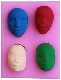 Cutoy Human Face Design Silicone Cake Fondant Chocolate Jello Soap Candy Gum Paste Molds Clay Moulds DIY Decorating Tools