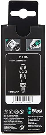 Wera 05051461001 816 RA 1/4 Inch Ratchet Screwdriver Silver 50Nm Max Torque view 3