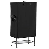 Yaheetech Large Parrot Cage Cover Universal Good Night Bird Cage Cover W/Mesh Window & Storage Pocket Lightweight & Breathable & Washable Black 41.3in x 27.6in x 48in