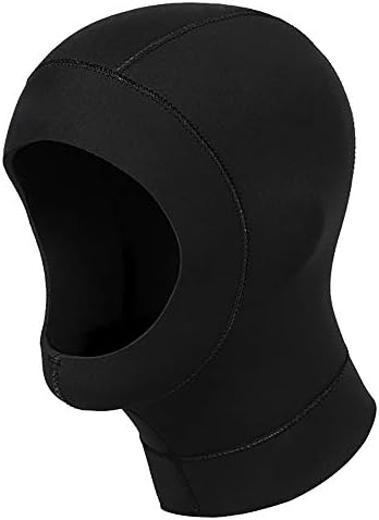 Yangyme Swimming essential Snorkeling Hat 3mm Neoprene Premium Diving Hood Unisex Surfing Sailing Cap Wetsuits, Black size Extra Large (Color : Black, Size : M)