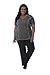 Fit for Me by Fruit of the Loom Women's Plus Size Breathable Shirred T-Shirt, Charcoal Space Dye, 2X