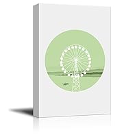 Canvas Wall Art Circular Pattern Landscape Canvas Prints Home Artwork Decoration for Living Room,Bedroom - 12x18 inches