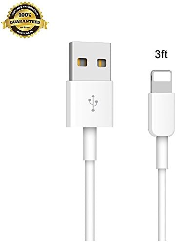 Lightning to USB Cable,Trollbane 3ft Charging Cable,Durable Fast Syncing &amp; Compatible USB Data Cable for iPhone 7 7 Plus SE 6s Plus 6 5s 5c 5 iPad Air Mini(White)