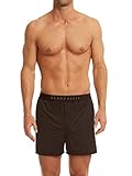 Perry Ellis Men's Luxe Solid Boxer, Black, Medium