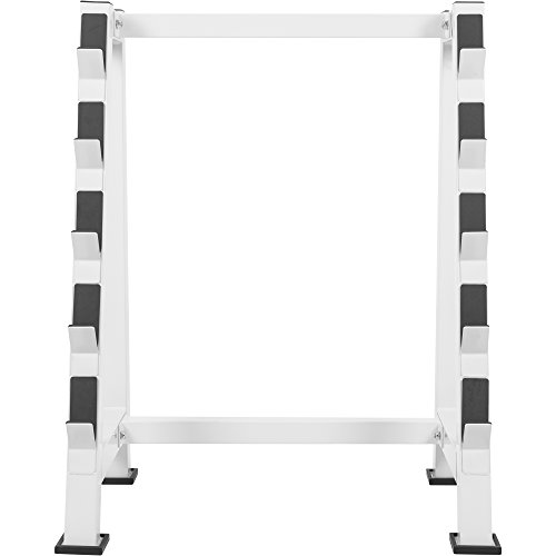 GORILLA-SPORTS-Hantelstaender-fuer-Langhanteln-mit-5-Ablagen--bis-500-kg-belastbar-in-Weiss