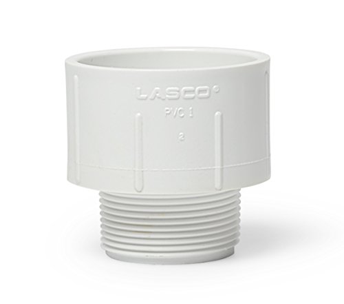 AquascapePVC Male Pipe Adapter 1.5 in x 2 in for Plumbing Pond Water Feature Waterfall Landscape and Garden, 99144