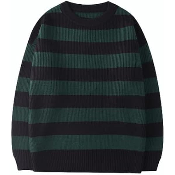 Grunge Striped Sweater Y2K Harajuku Hip Hop Knit Pullover