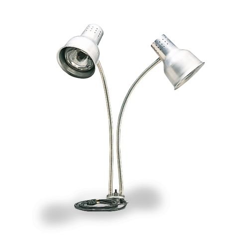 Carlisle HL828500 FlexiGlow Aluminum Heat Lamp with Bulbs, Dual Arm, 24