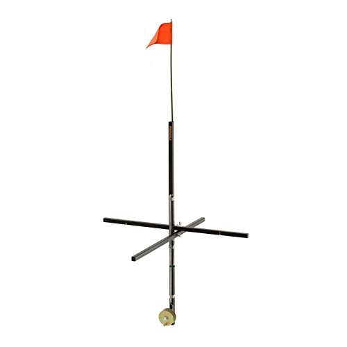 Frabill 1720 Deep Snow Ice Fishing Wood Stick Tip Up Trap with 32 Inch Flag (4 Pack)