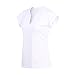 32e-SANERYI Women's Quick-Drying V-Neck Short Sleeve Tops, Golf Shirts (t42,S,White)
