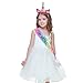 Beinou Unicorn Birthday Party Supplies Favor Set, Unicorn Cake Topper Decor, Rainbow Unicorn Headband with birthday Satin Sash for Kids' Birthday Party Favor Sets