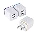 Maeline® 3 Pack Premium Quality Full 2.1Amp Speed Dual Port 2.1A & 1A USB AC Power Adapter Two-Tone Rainbow Color Universal Wall/Home Charger Travel For iPhone 6 iPhone 6 plus iPhone 5 5S 5C 4 4S iPad Air 1st 2nd iPad 4th 3rd 2nd iPad Mini 1st 2nd iPod Shuffle iPod Nano iPod Touch Samsung Galaxy S5 S4 S3 S2 Note 4 Note 3 Note 2 Note 1 HTC One EVO Thunderbolt Incredible Droid DNA Motorola ATRIX Droid Moto X Google Glass Nexus 4 Nexus 5 Nexus 7 Nexus 10 LG Optimus PS Vita GoPro Smart Watch and More [24 Month Warranty]