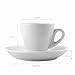 Complete Set of White 2-Ounce Porcelain Ceramic Espresso Cups & Saucers; 4-Pack of Demi Drinkware, Ideal for Espresso, Turkish & Arabic Coffee