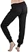 ToBeInStyle Women's Jogger Ankle Length Sweatpants - Black - Large
