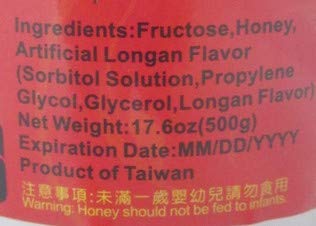 龍眼花蜂蜜 Longan Honey Syrup 17.6 oz/500g