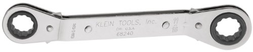 Klein Tools 68240 5/8-Inch by 11/16-Inch Fully Reversible Ratcheting Offset Box Wrench