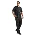 TopTie Unisex Short Sleeve Chef Coat Jacket, Black