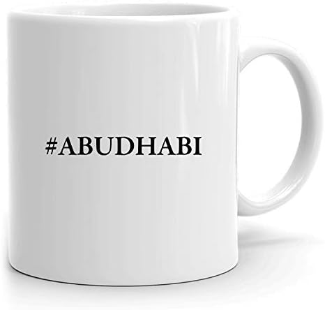 #abudhabi Mug: Personalized Gift, Ceramic Mug That says #abudhabi, 11 oz