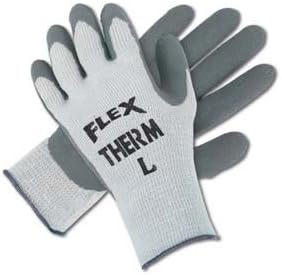 Memphis 9690 Flex Therm Grey Natural Rubber Latex Palm Coated Cold Weather and Refrigerator Gloves, Size Xlarge Sold by the Dozen Pairs