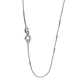 Sterling Silver 1mm Box Nickel Free Chain Necklace Italy