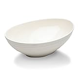 Mikasa Swirl White Oval Vegetable Serving Bowl, 10.5-Inch
