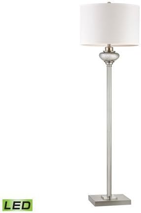 Floor Lamps 1 Light With Antique Silver Mercury Glass Crystal