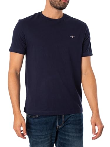Herren Reg Shield T-Shirt T Shirt, Evening Blue, L EU