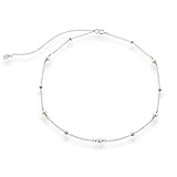 Sterling Silver Cultured Freshwater Pearls and Beads Adjustable 12