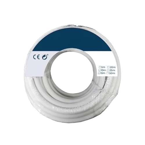 Zarivy Carrete de cable paralelo 2x0,50mm blanco 25m para audio, ideal para conexiones en instalaciones eléctricas y sistemas de sonido.