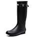 WTW Women's Knee High Rain Boots Size 7 (Black)