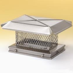 Gelco 13307 13 Inch x 13 Inch Gelco Stainless Steel Chimney Cap 5/8 Inch 18-ga Mesh 24-ga Lid
