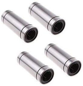 Black Menba 4Pcs LM8LUU 8mm Longer Linear Motion Ball Bearings for Linear Motion on 3D Printer, CNC, and Other Applications