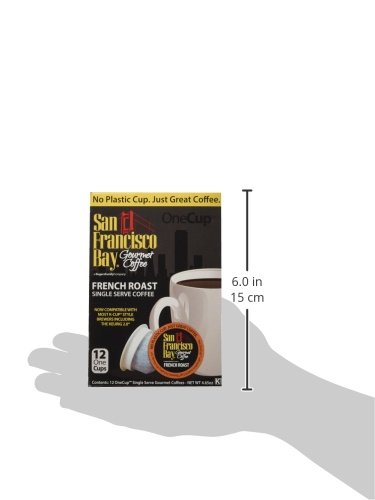 SF BAY COFFEE FRENCH ROAST 12 CT DARK ROAST COMPOSTABLE COFFEE PODS, K CUP COMPATIBLE INCLUDING KEURIG 2.0